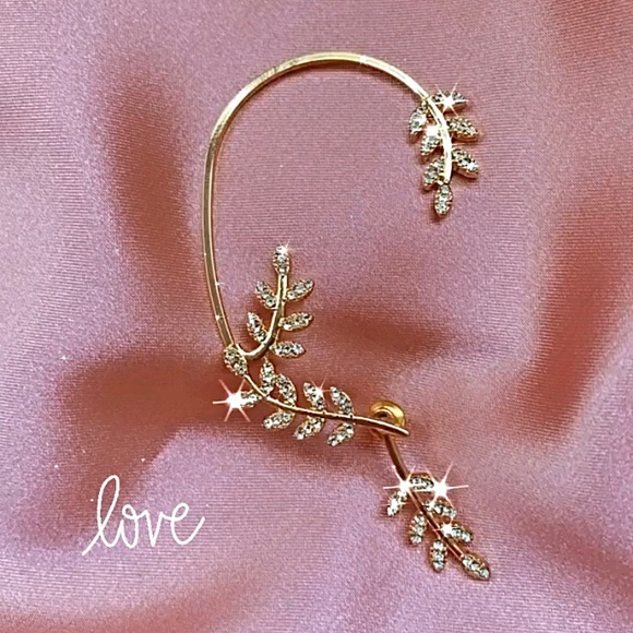 💙💕Last one Olive Leaf single Earring earcuff - Picture 5 of 9